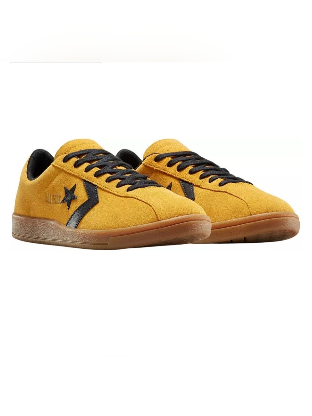 Converse All Star Men’s/Unisex Low-Top Suede Sneakers in Mustard Yellow